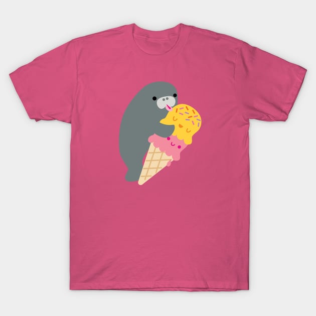 Double-Scoop Manatee T-Shirt by BoredInc